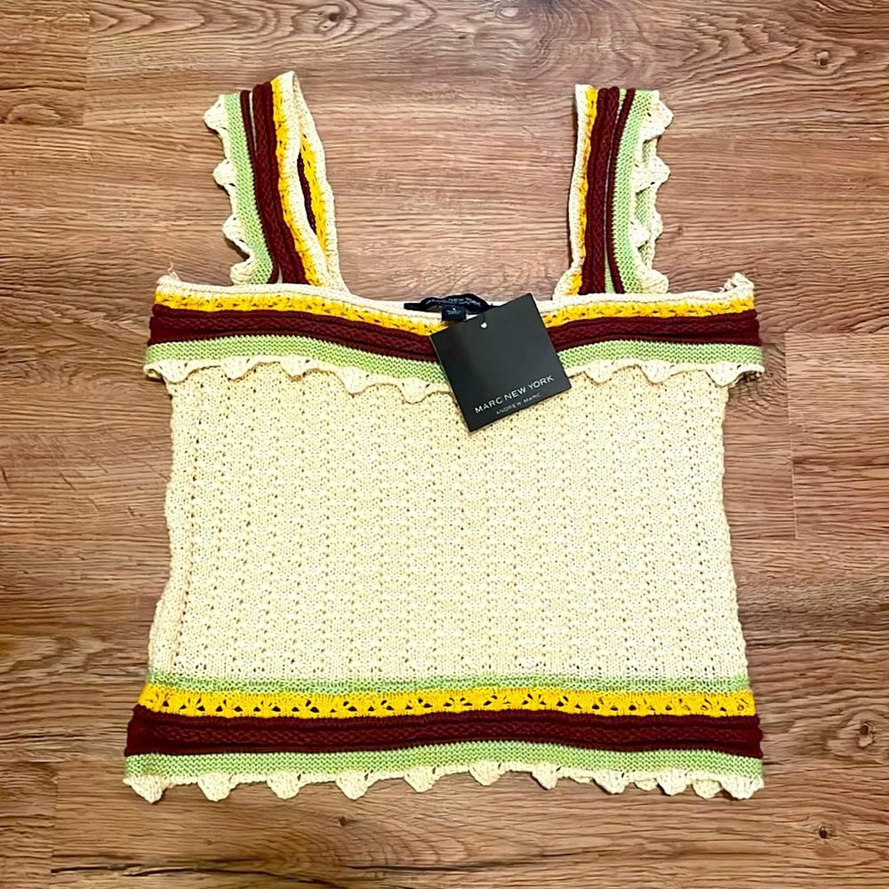 NWT Marc New York Crochet Tank Size S